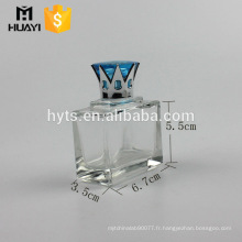 Flacons vides de verre de parfum de 100ml avec le chapeau bleu de luxe
